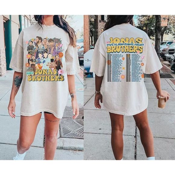 Jonas Brothers Band 2 Sided Shirt - Picture 1 of 4